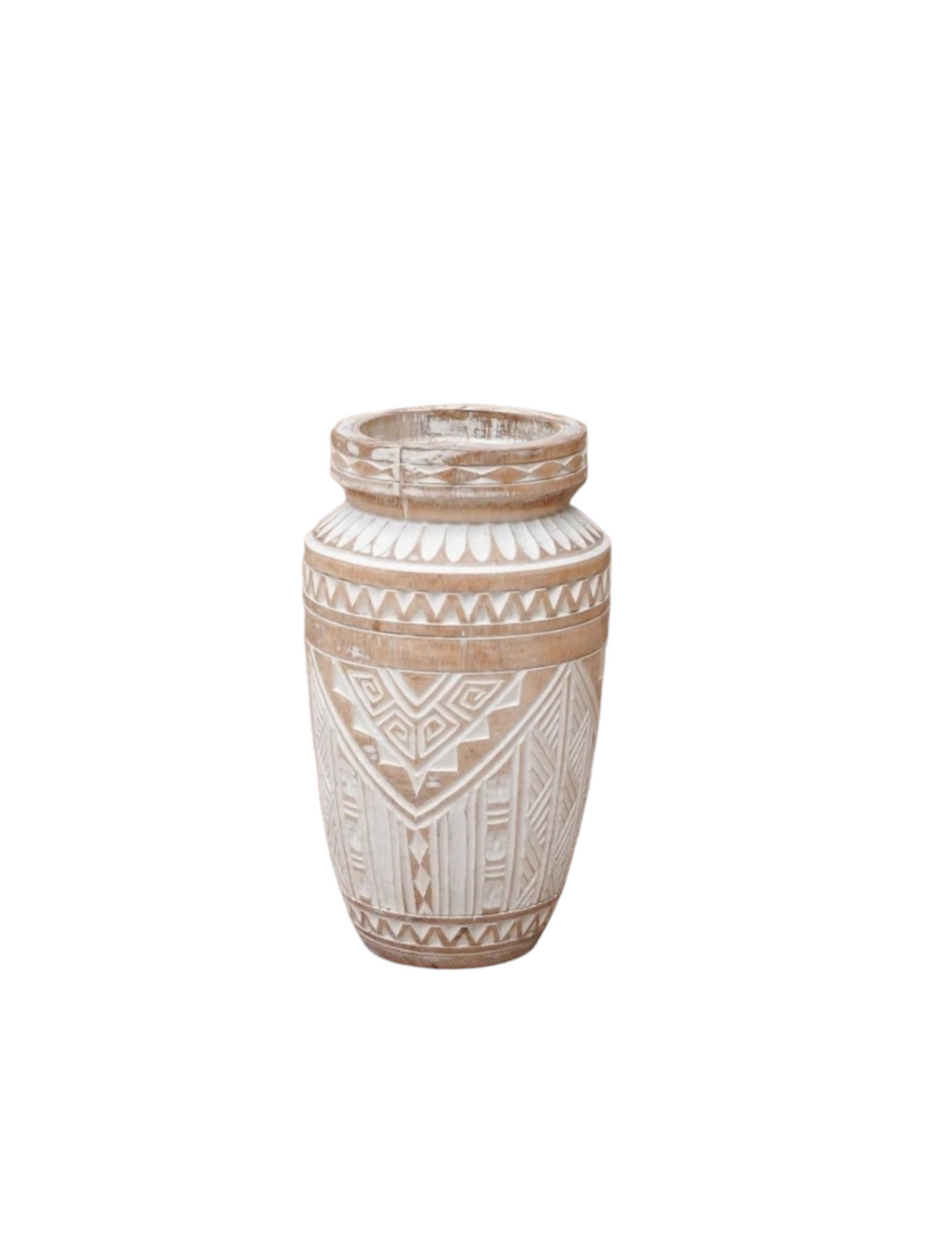 Vaas Hout Deco The Sumba Vase L
