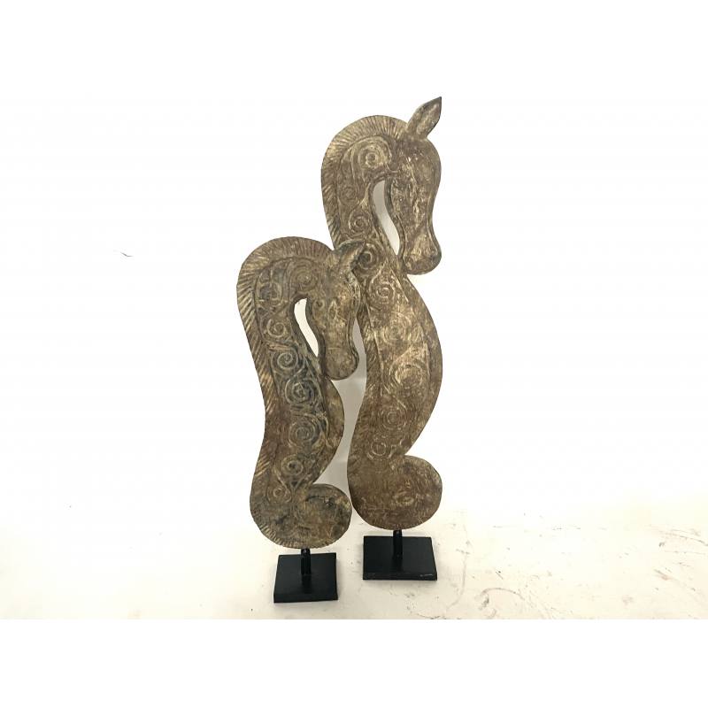 €79.95 Ornamenten en versiering Zeepaard Hout Op Statief 65cm