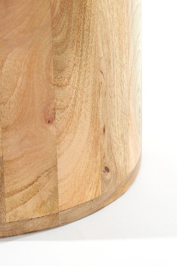 €239.95 Salontafel Bijzettafel Ø50x35 cm KALOMO hout naturel