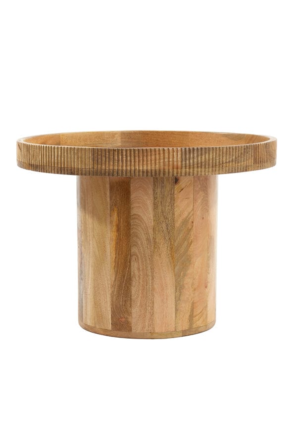 €309.95 Salontafel Bijzettafel Ø50x35 cm KALOMO hout naturel