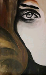 €295,00 Schilderij Vrouw "Half Face" 90x140cm