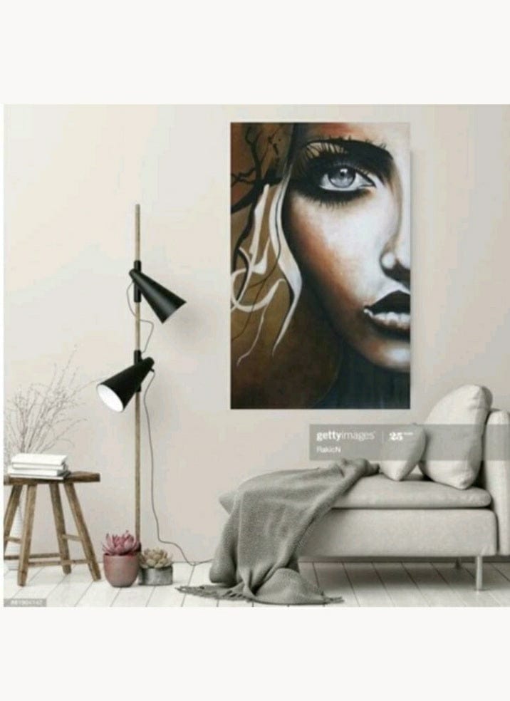 €295,00 Schilderij Vrouw "Half Face" 90x140cm