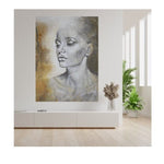 €425,00 Schilderij/ Wandkleed Vrouw "Purity" 140x200cm.