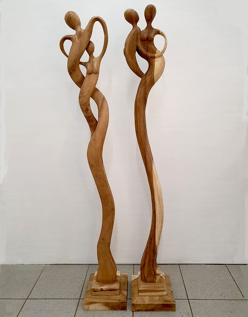 €139.95 sculptuur Houten Beeld Dansend Meisje22x22x150cm