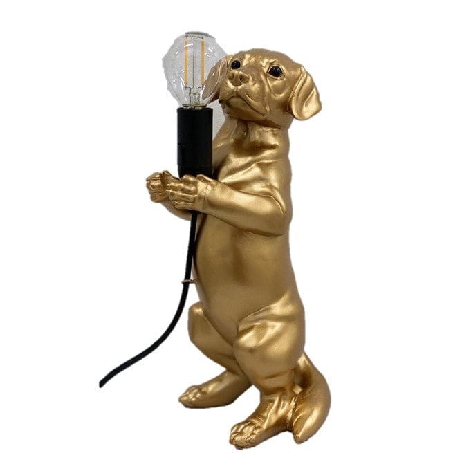 €52,95 tafellamp Hond tafellamp Goud 10x10x30cm