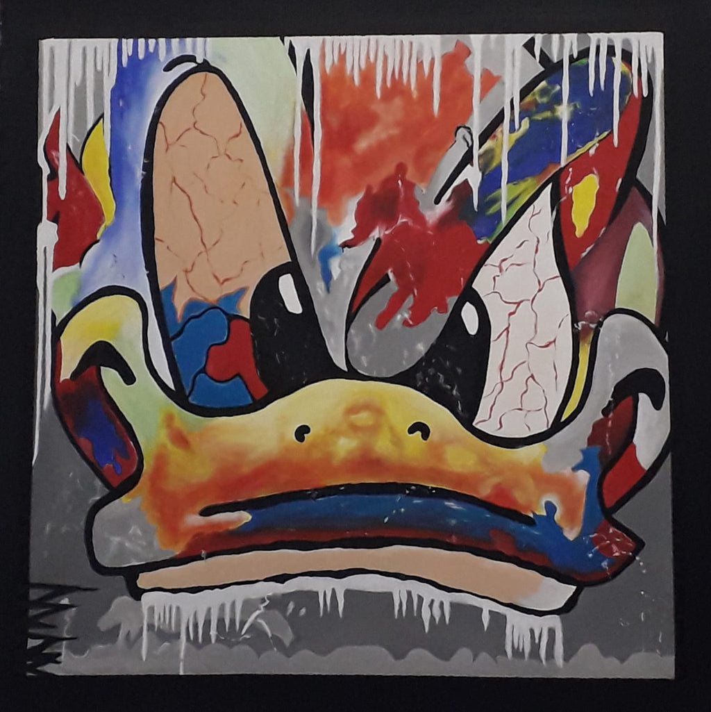 €325,00 Wandkleed Schilderij op Maat XL 100x100cm Donald Duck